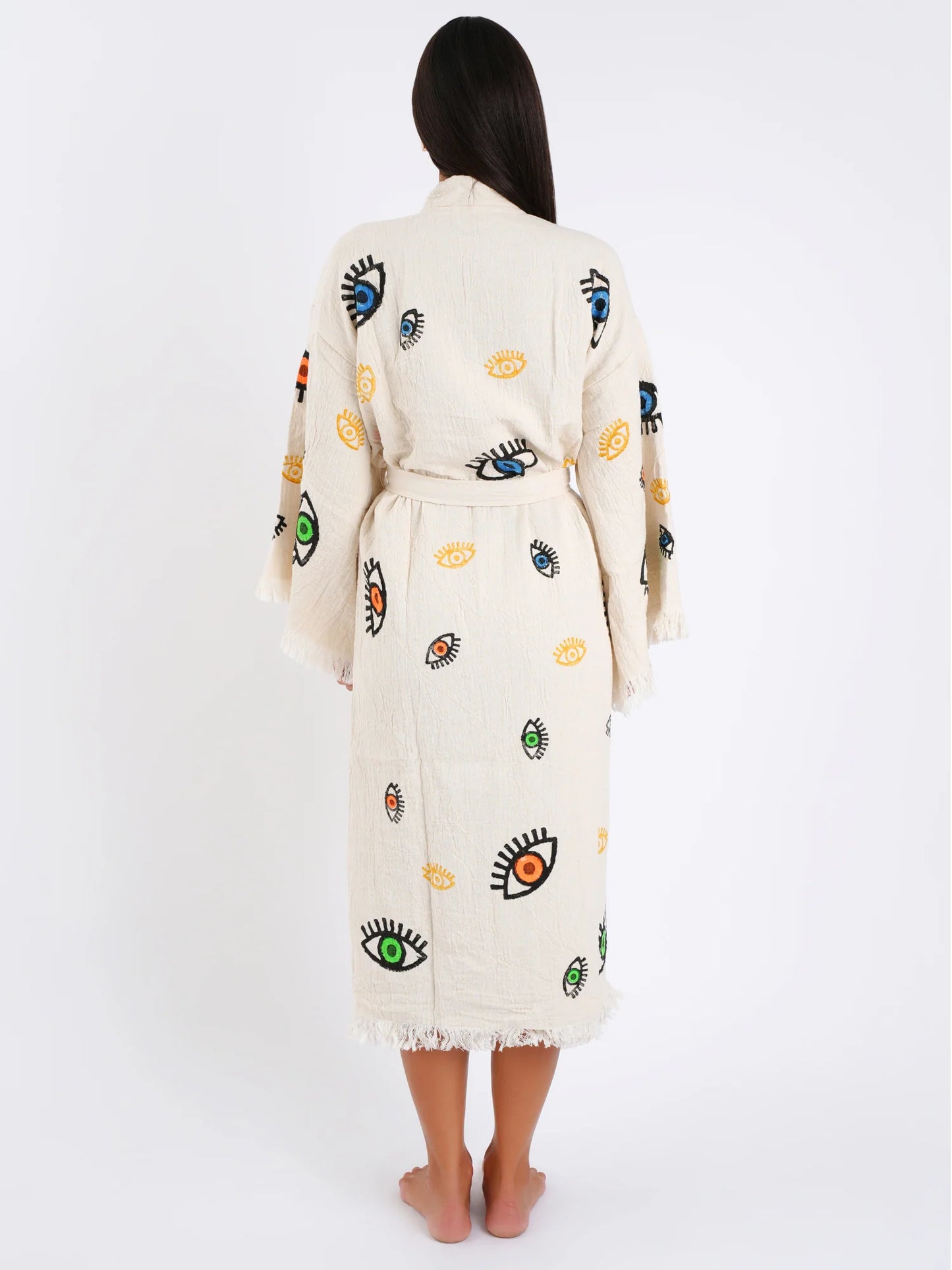 Multi Evil Eye Kimono Robe